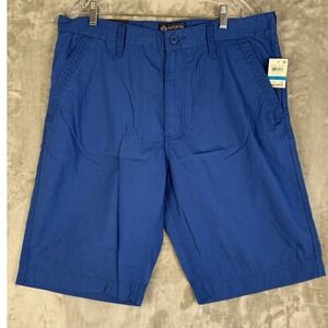 American Rag Men's Royal Blue Chino Shorts Size 36 Flat Front Casual Summer